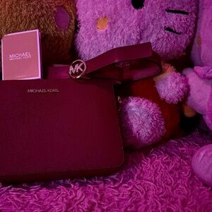 Michael Kors Brown Handbag and Bedazzled Belt Set